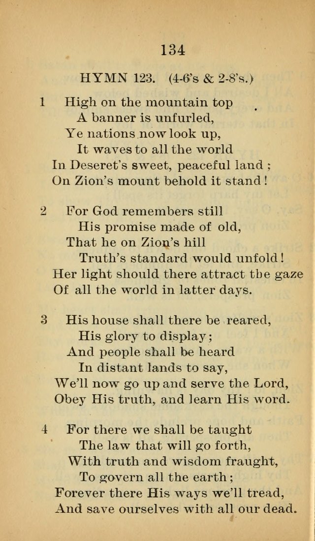 Sacred Hymns and Spiritual Songs for the Church of Jesus Christ of Latter-Day Saints (20th ed.) page 134