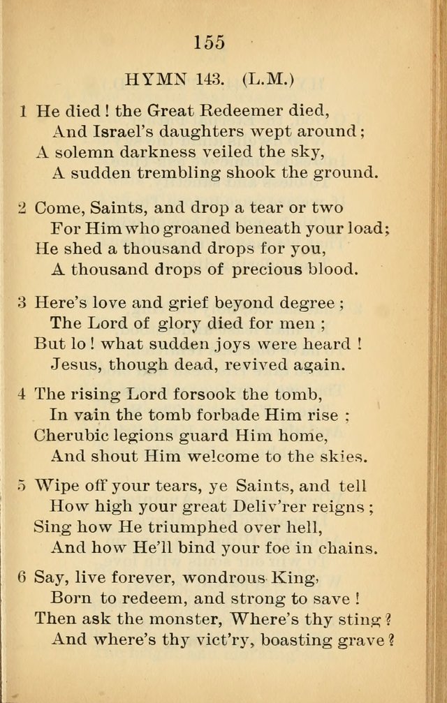 Sacred Hymns and Spiritual Songs for the Church of Jesus Christ of Latter-Day Saints (20th ed.) page 155