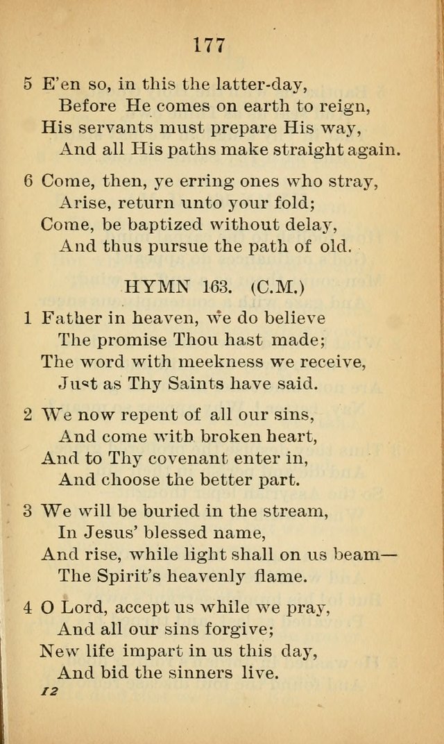 Sacred Hymns and Spiritual Songs for the Church of Jesus Christ of Latter-Day Saints (20th ed.) page 177