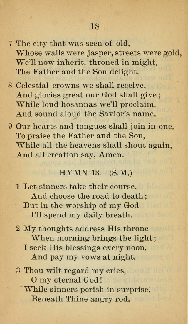 Sacred Hymns and Spiritual Songs for the Church of Jesus Christ of Latter-Day Saints (20th ed.) page 18