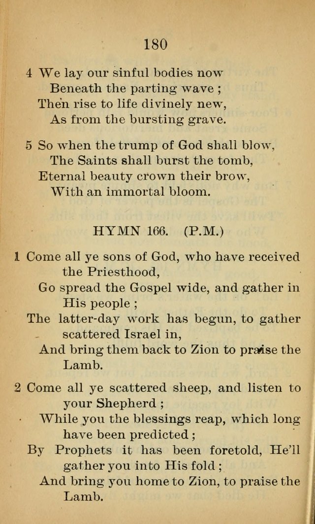 Sacred Hymns and Spiritual Songs for the Church of Jesus Christ of Latter-Day Saints (20th ed.) page 180