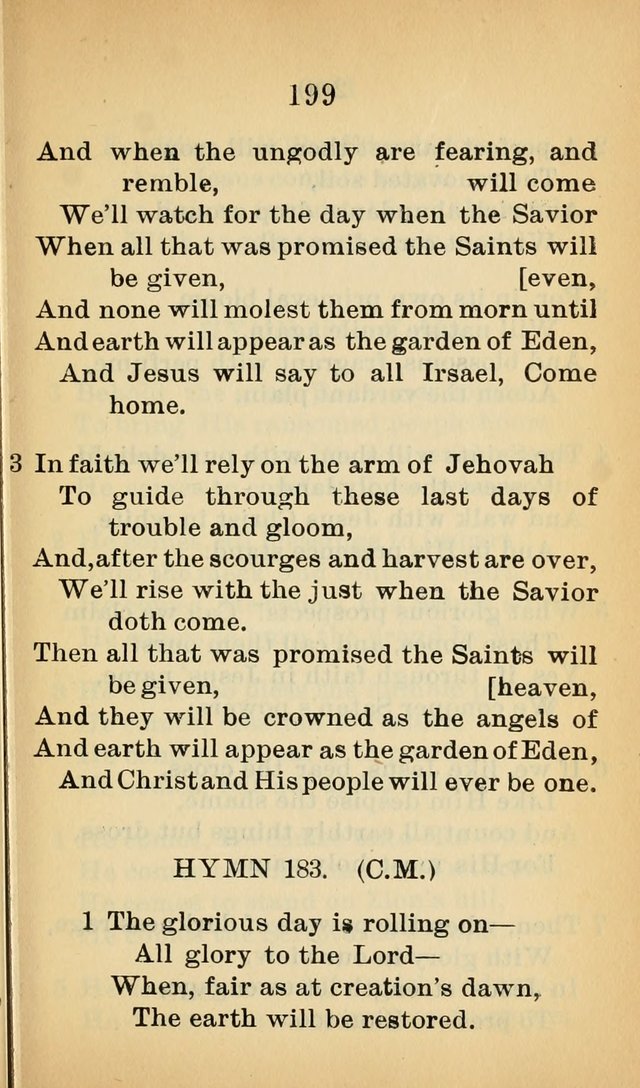 Sacred Hymns and Spiritual Songs for the Church of Jesus Christ of Latter-Day Saints (20th ed.) page 199