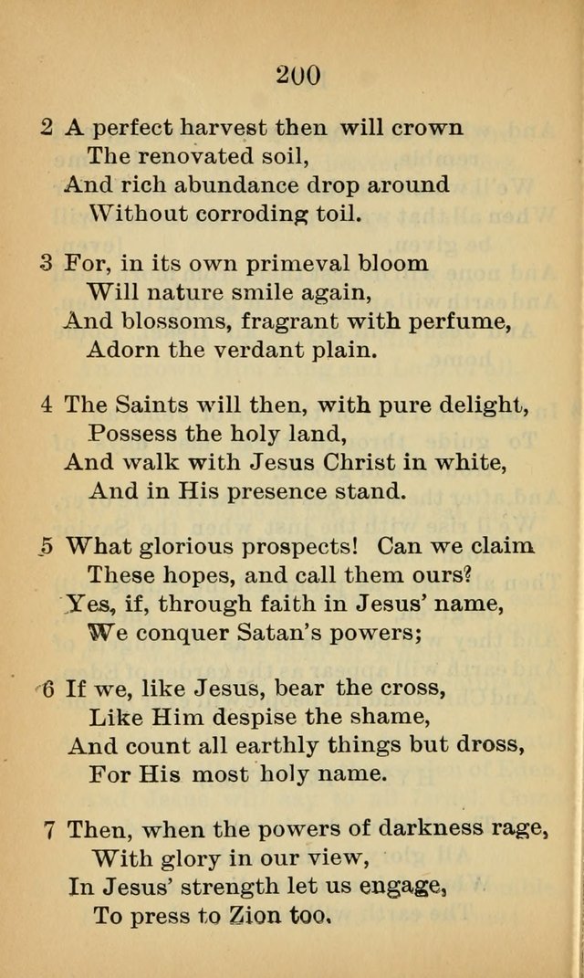 Sacred Hymns and Spiritual Songs for the Church of Jesus Christ of Latter-Day Saints (20th ed.) page 200