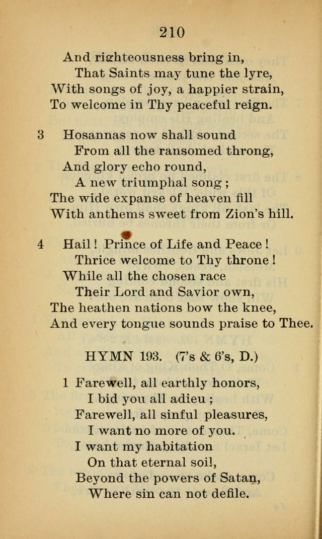 Sacred Hymns and Spiritual Songs for the Church of Jesus Christ of Latter-Day Saints (20th ed.) page 210