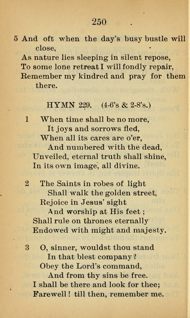 Sacred Hymns and Spiritual Songs for the Church of Jesus Christ of Latter-Day Saints (20th ed.) page 250