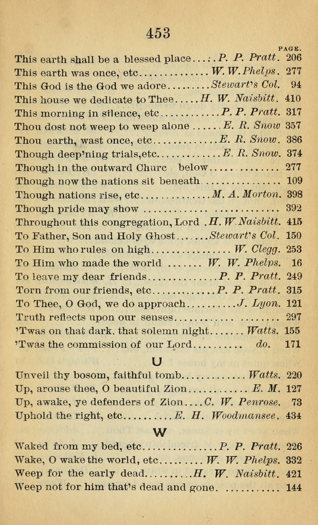 Sacred Hymns and Spiritual Songs for the Church of Jesus Christ of Latter-Day Saints (20th ed.) page 453