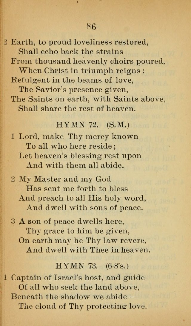 Sacred Hymns and Spiritual Songs for the Church of Jesus Christ of Latter-Day Saints (20th ed.) page 86
