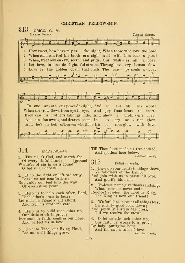 Sacred Hymns and Tunes: designed to be used by the Wesleyan Methodist Connection (or Church) of America page 117