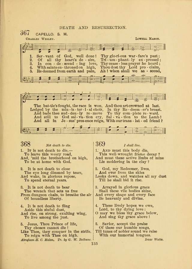Sacred Hymns and Tunes: designed to be used by the Wesleyan Methodist Connection (or Church) of America page 135