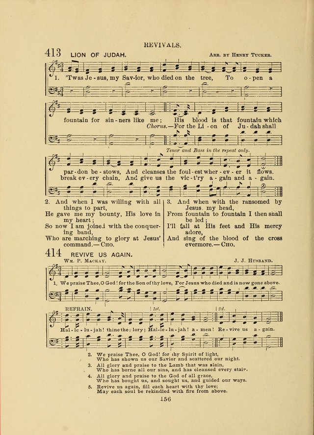 Sacred Hymns and Tunes: designed to be used by the Wesleyan Methodist Connection (or Church) of America page 156