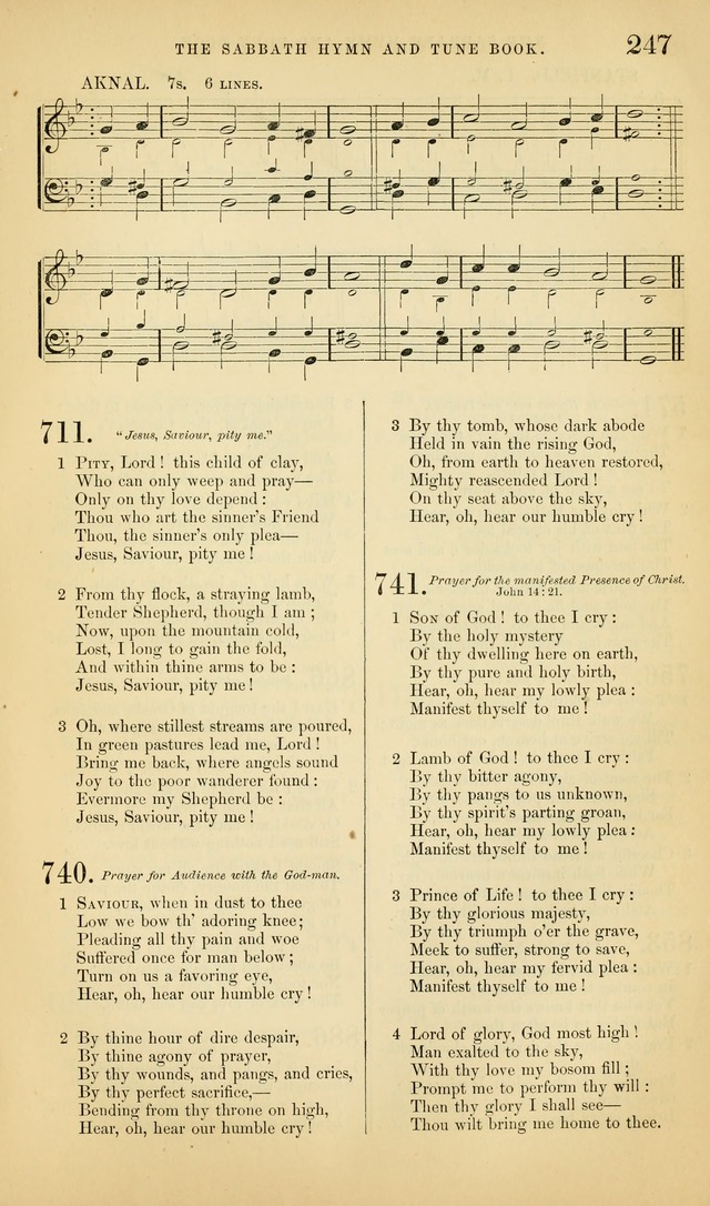 The Sabbath Hymn and Tune Book: for the service of song in the house of  the Lord page 249