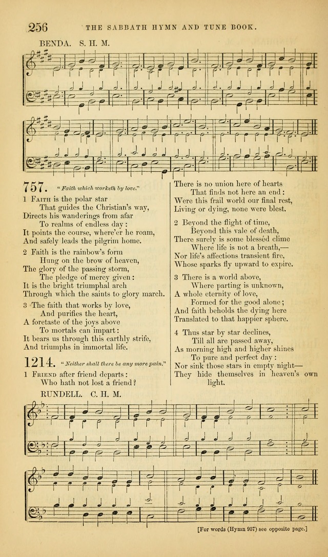 The Sabbath Hymn and Tune Book: for the service of song in the house of  the Lord page 258