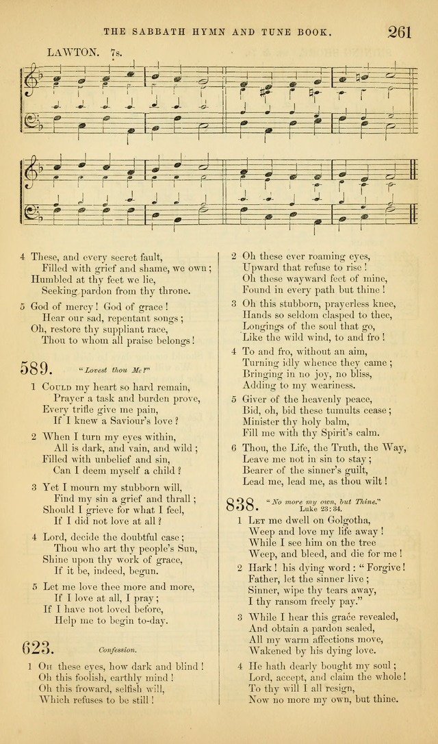 The Sabbath Hymn and Tune Book: for the service of song in the house of  the Lord page 263