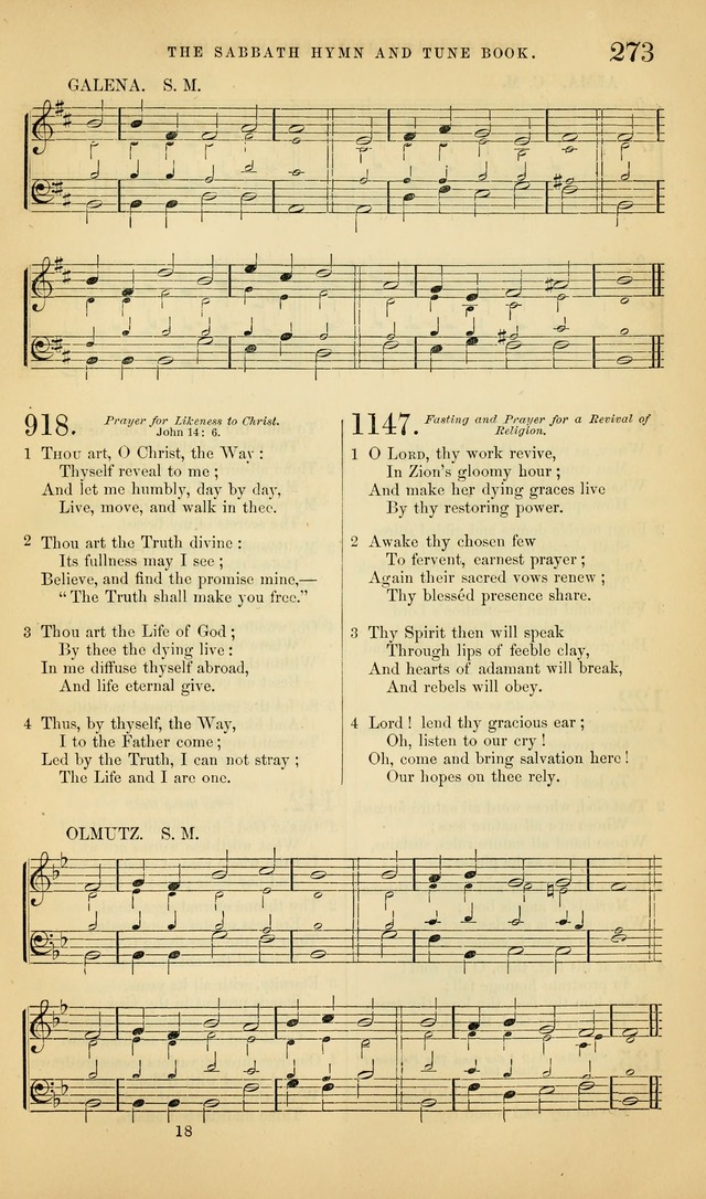 The Sabbath Hymn and Tune Book: for the service of song in the house of  the Lord page 275