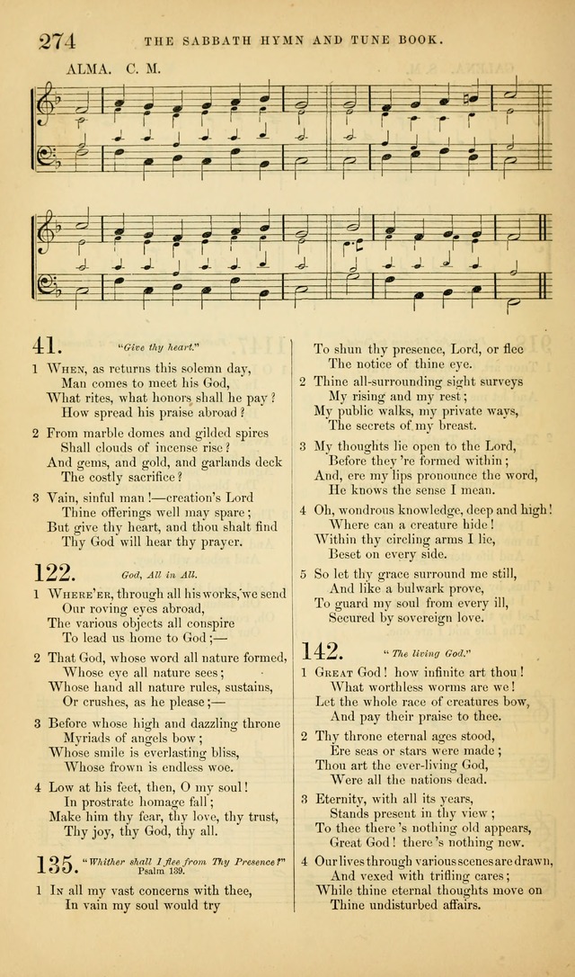 The Sabbath Hymn and Tune Book: for the service of song in the house of  the Lord page 276