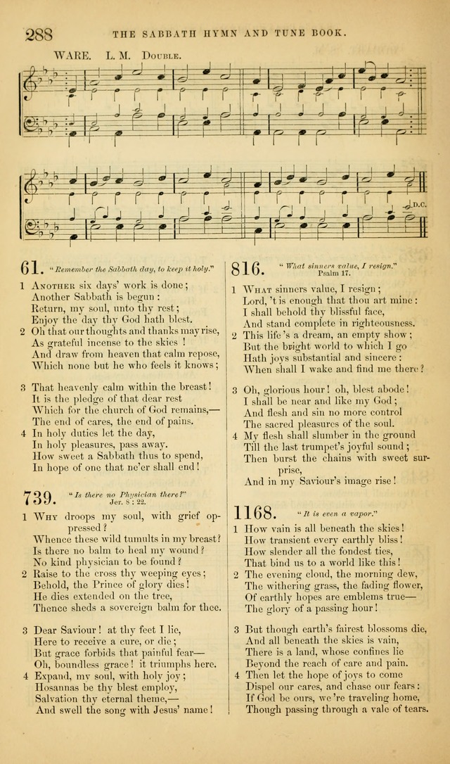 The Sabbath Hymn and Tune Book: for the service of song in the house of  the Lord page 290