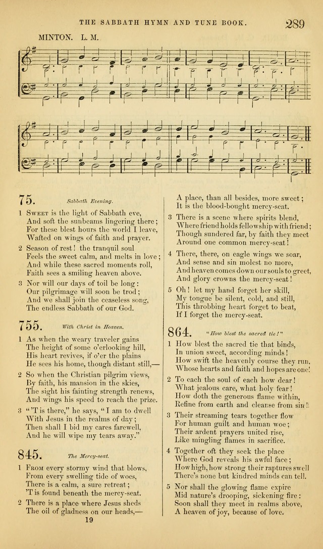 The Sabbath Hymn and Tune Book: for the service of song in the house of  the Lord page 291