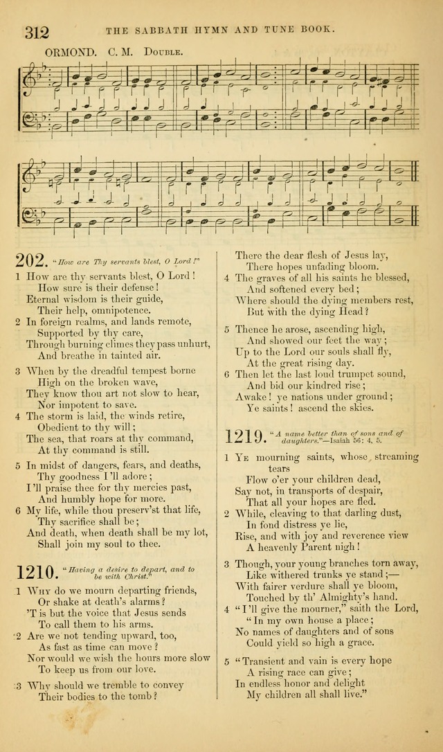 The Sabbath Hymn and Tune Book: for the service of song in the house of  the Lord page 314