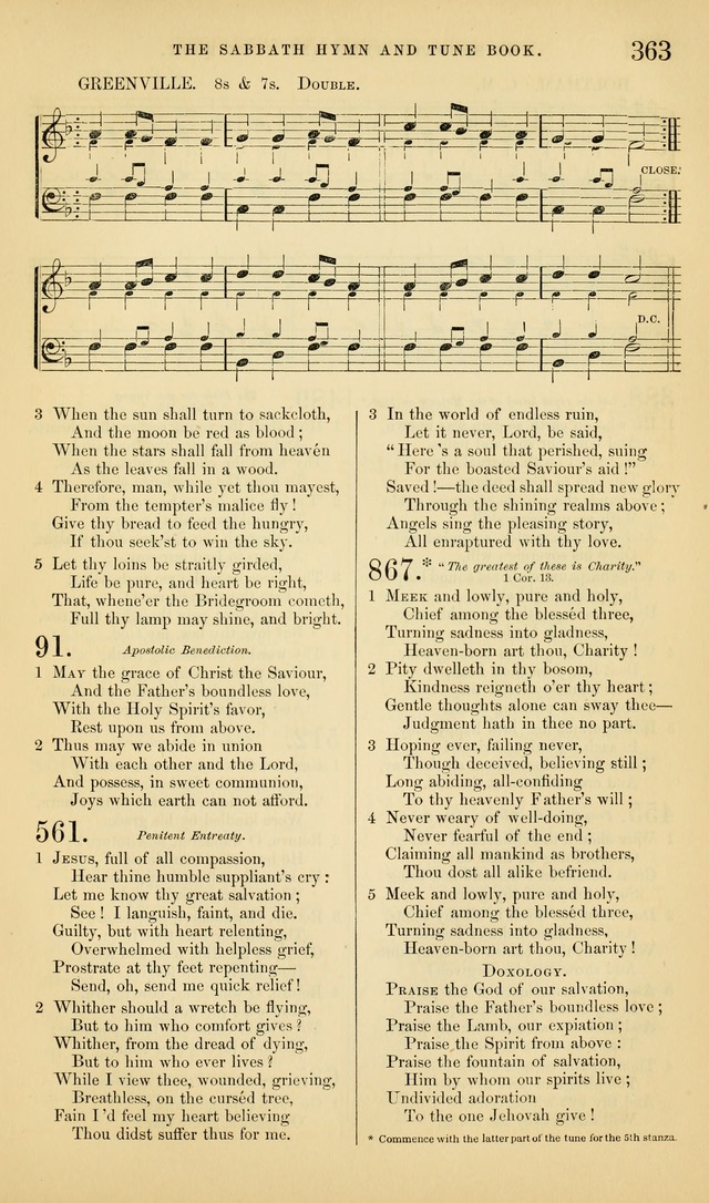 The Sabbath Hymn and Tune Book: for the service of song in the house of  the Lord page 365