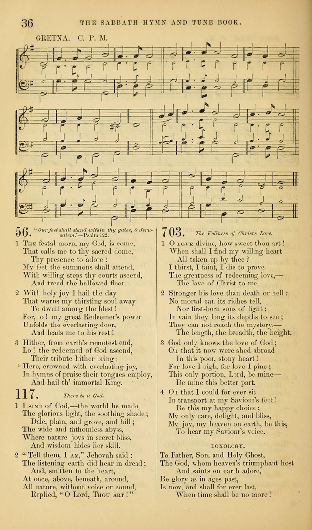 The Sabbath Hymn and Tune Book: for the service of song in the house of  the Lord page 38