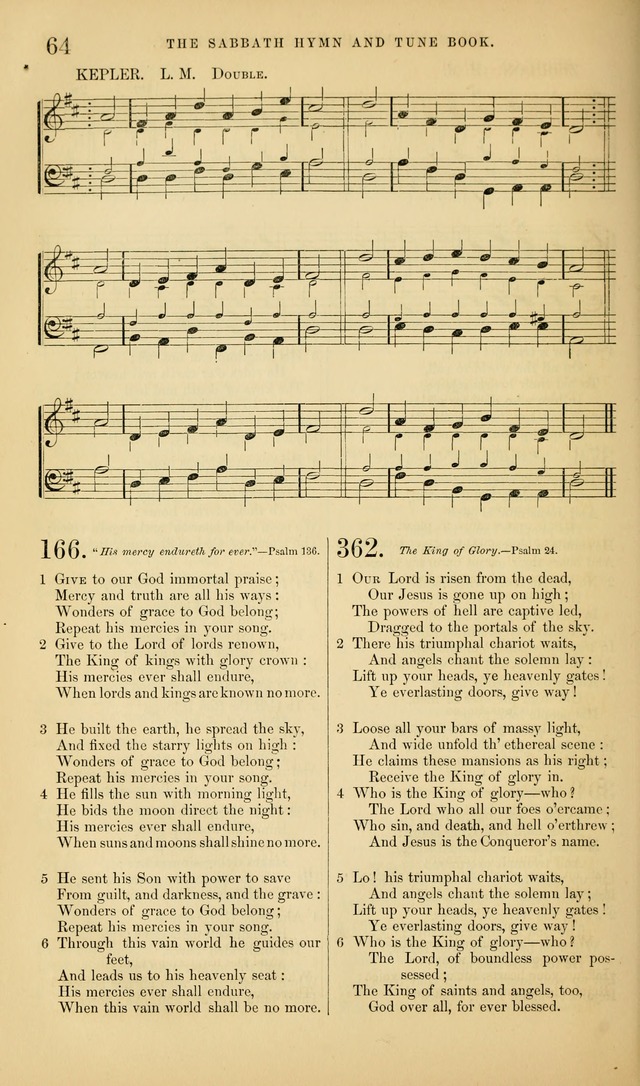 The Sabbath Hymn and Tune Book: for the service of song in the house of  the Lord page 66