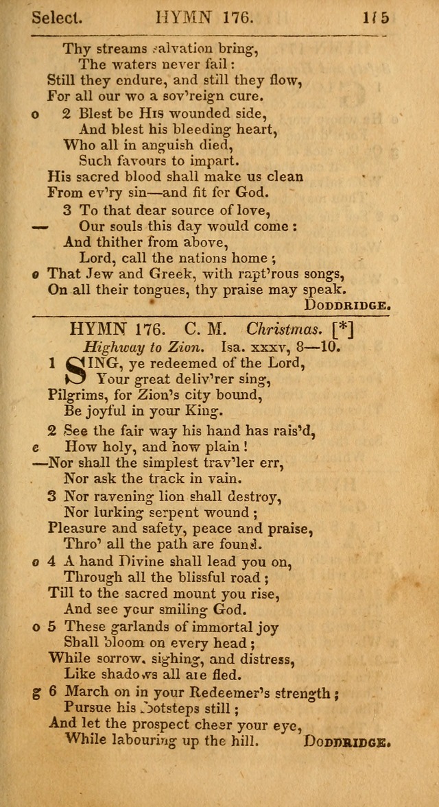 Select Hymns: the third part of Christian Psalmody; with directions for musical expression (Stereotype ed.) page 115