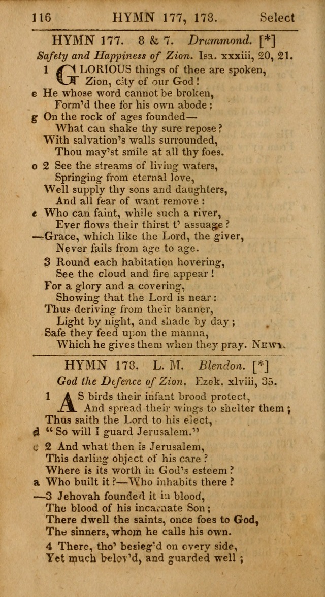 Select Hymns: the third part of Christian Psalmody; with directions for musical expression (Stereotype ed.) page 116
