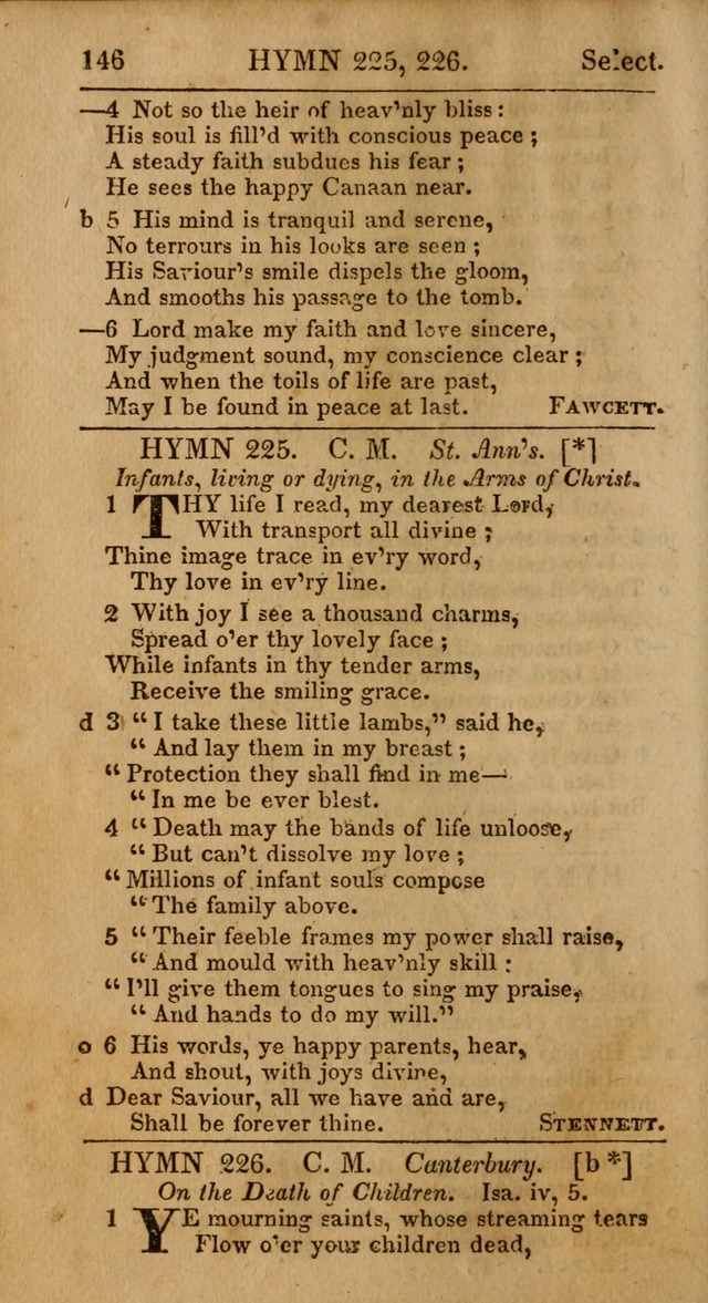 Select Hymns: the third part of Christian Psalmody; with directions for musical expression (Stereotype ed.) page 146