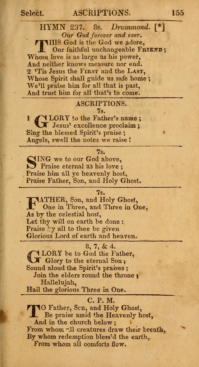 Select Hymns: the third part of Christian Psalmody; with directions for musical expression (Stereotype ed.) page 155