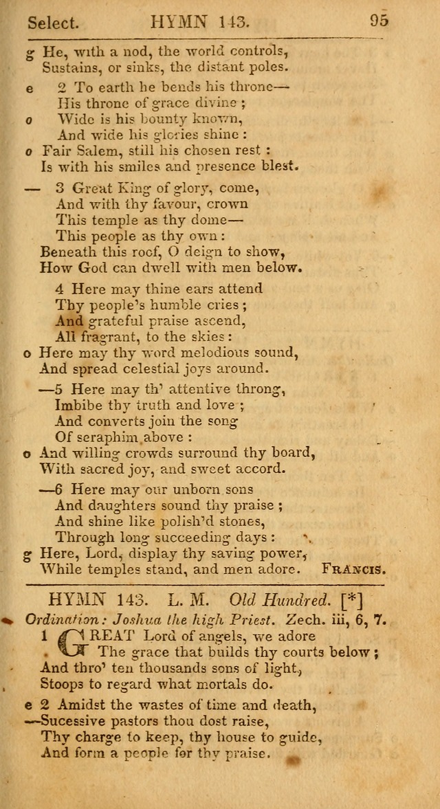 Select Hymns: the third part of Christian Psalmody; with directions for musical expression (Stereotype ed.) page 95