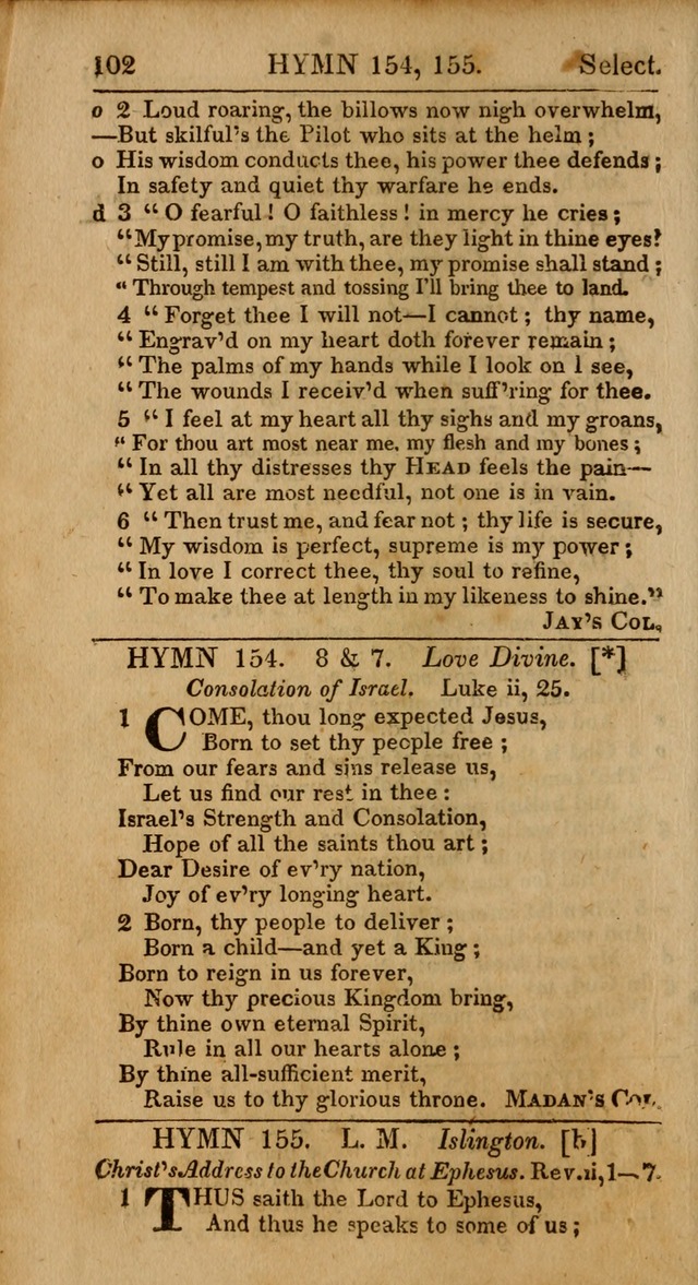 Select Hymns, The Third Part of Christian Psalmody. 3rd ed. page 102