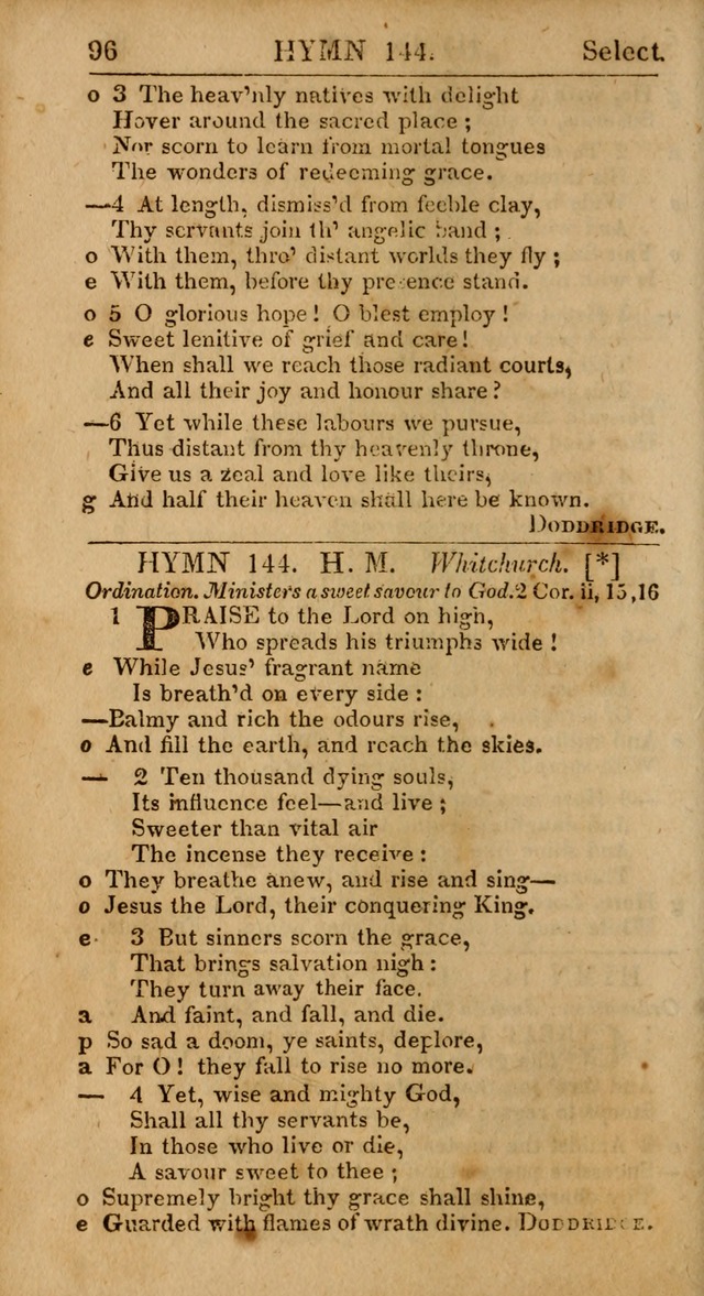 Select Hymns, The Third Part of Christian Psalmody. 3rd ed. page 96