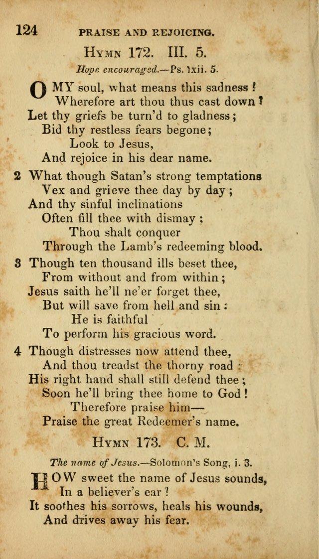 A Selection of Hymns for the Use of Social Religious Meetings and for Private Devotions. 7th ed. page 124