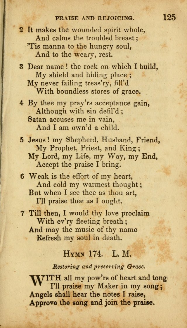 A Selection of Hymns for the Use of Social Religious Meetings and for Private Devotions. 7th ed. page 125