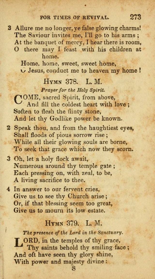 A Selection of Hymns for the Use of Social Religious Meetings and for Private Devotions. 7th ed. page 273