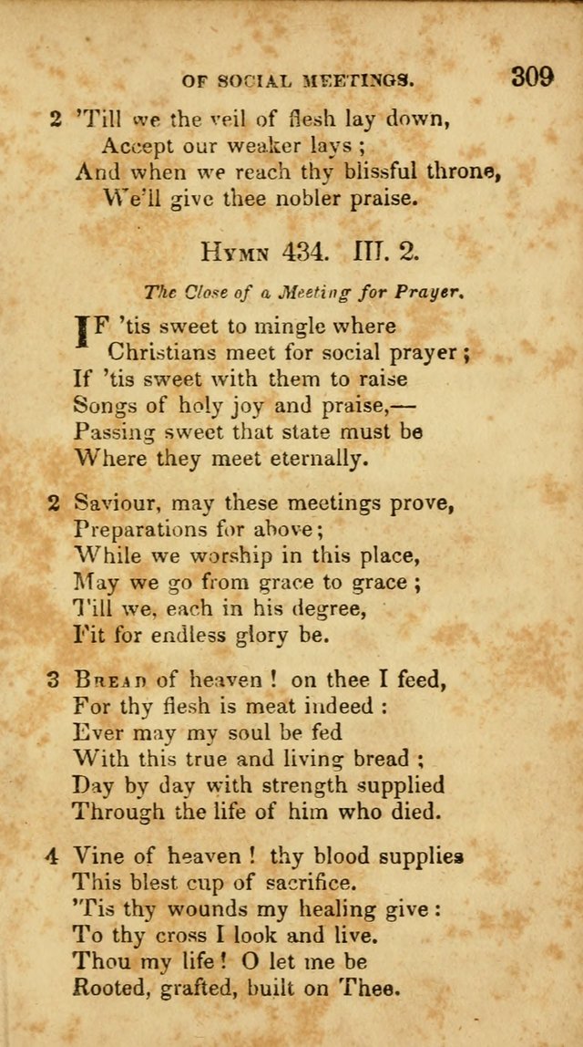 A Selection of Hymns for the Use of Social Religious Meetings and for Private Devotions. 7th ed. page 309