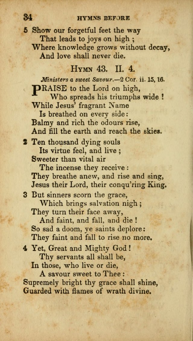 A Selection of Hymns for the Use of Social Religious Meetings and for Private Devotions. 7th ed. page 34