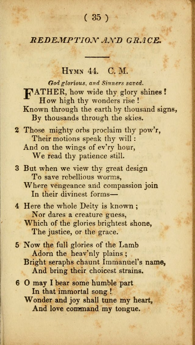 A Selection of Hymns for the Use of Social Religious Meetings and for Private Devotions. 7th ed. page 35