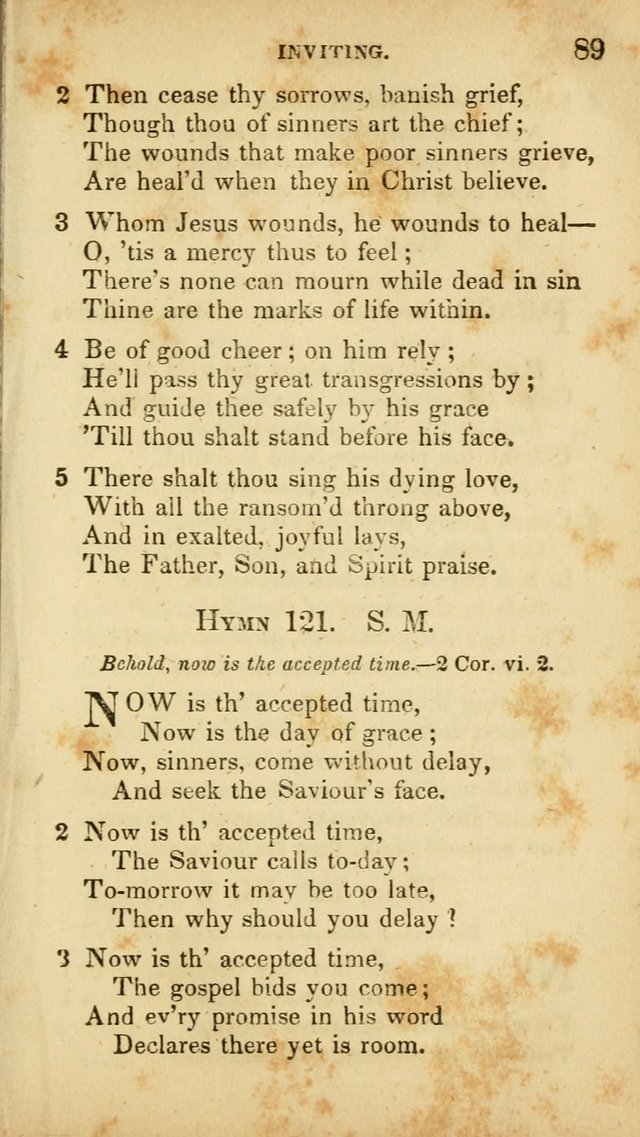 A Selection of Hymns for the Use of Social Religious Meetings and for Private Devotions. 7th ed. page 89