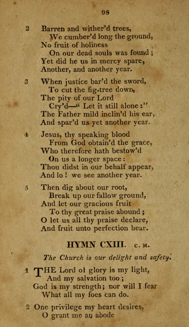 A Selection of Hymns, from Various Authors, Supplementary for the Use of Christians. 1st ed. page 103