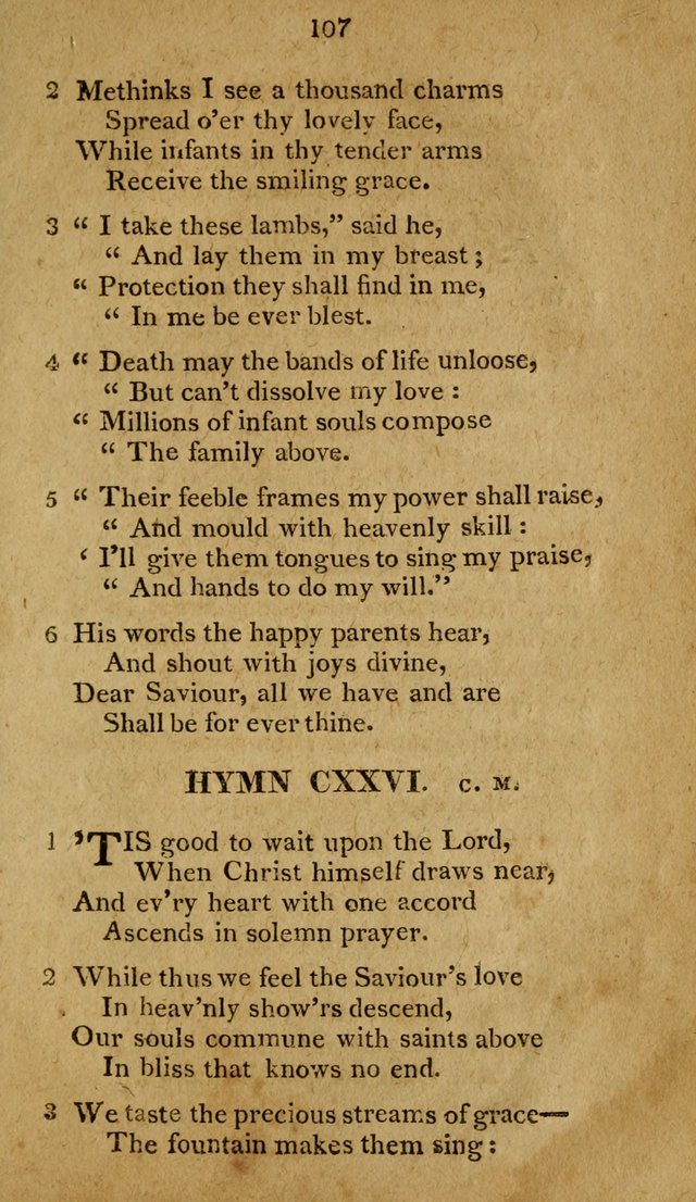 A Selection of Hymns, from Various Authors, Supplementary for the Use of Christians. 1st ed. page 112