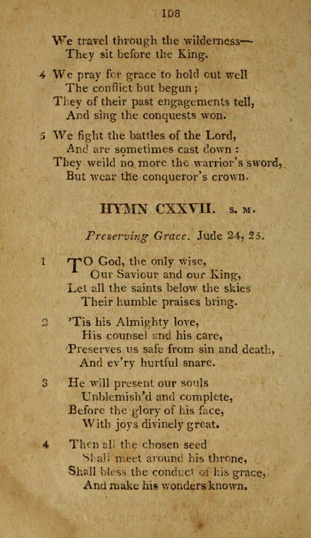A Selection of Hymns, from Various Authors, Supplementary for the Use of Christians. 1st ed. page 113