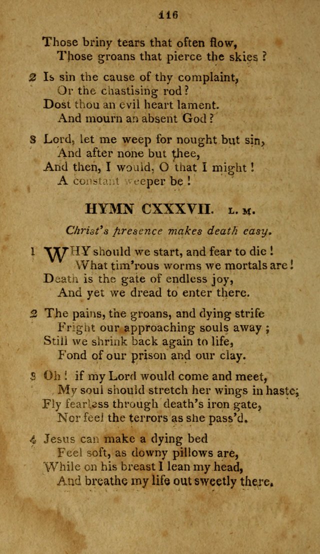 A Selection of Hymns, from Various Authors, Supplementary for the Use of Christians. 1st ed. page 121