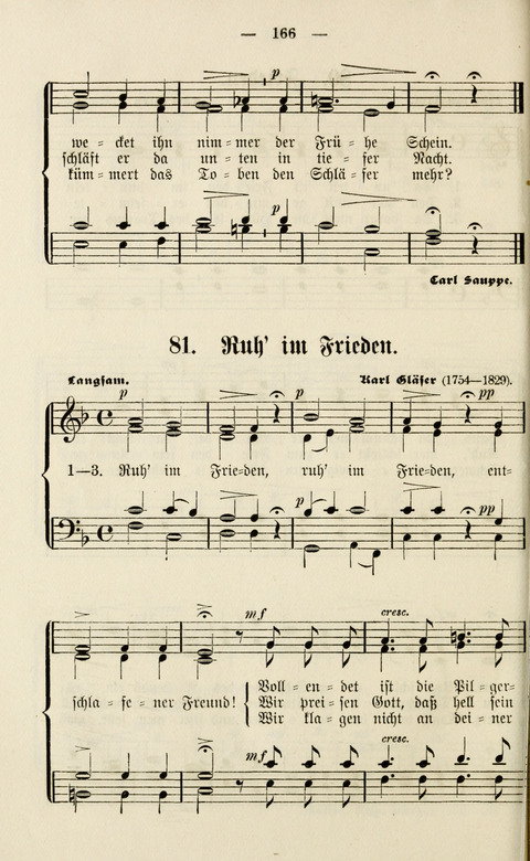 Sammlung Kirchlicher Lieder: für den Gemischten Chor. Liederbuch für Kirche, Schule und Haus page 166