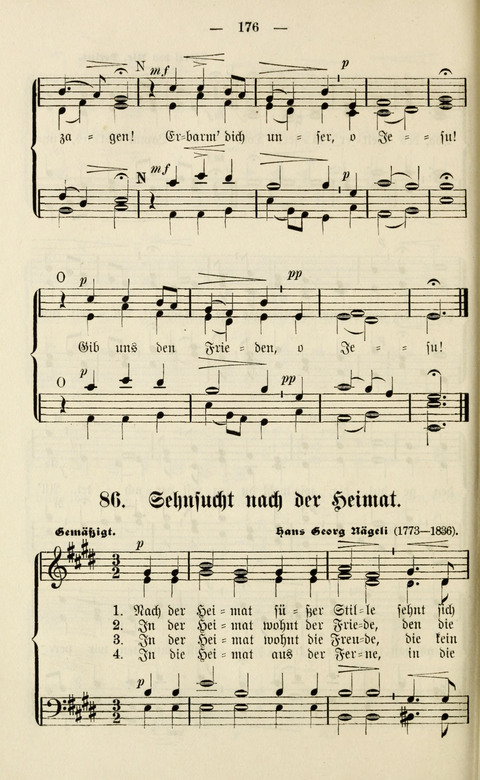 Sammlung Kirchlicher Lieder: für den Gemischten Chor. Liederbuch für Kirche, Schule und Haus page 176