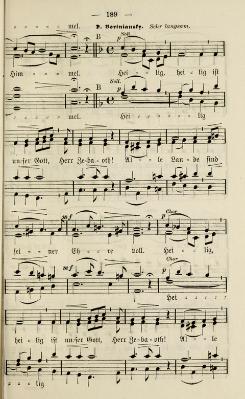 Sammlung Kirchlicher Lieder: für den Gemischten Chor. Liederbuch für Kirche, Schule und Haus page 189
