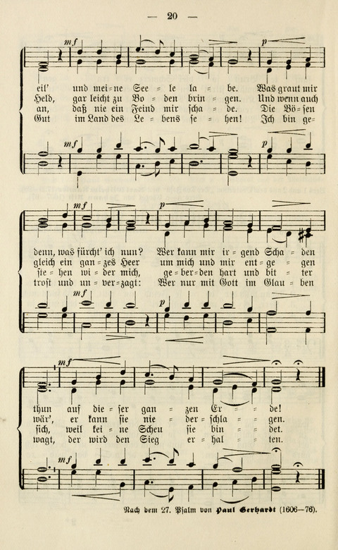 Sammlung Kirchlicher Lieder: für den Gemischten Chor. Liederbuch für Kirche, Schule und Haus page 20