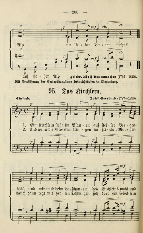 Sammlung Kirchlicher Lieder: für den Gemischten Chor. Liederbuch für Kirche, Schule und Haus page 200