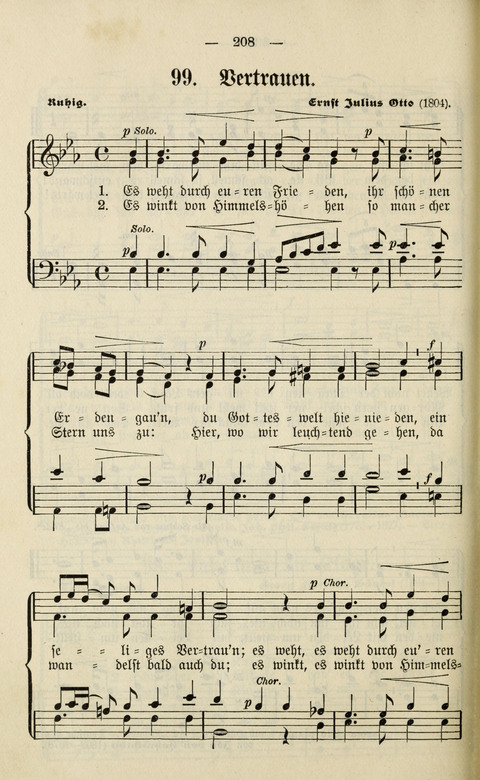 Sammlung Kirchlicher Lieder: für den Gemischten Chor. Liederbuch für Kirche, Schule und Haus page 208