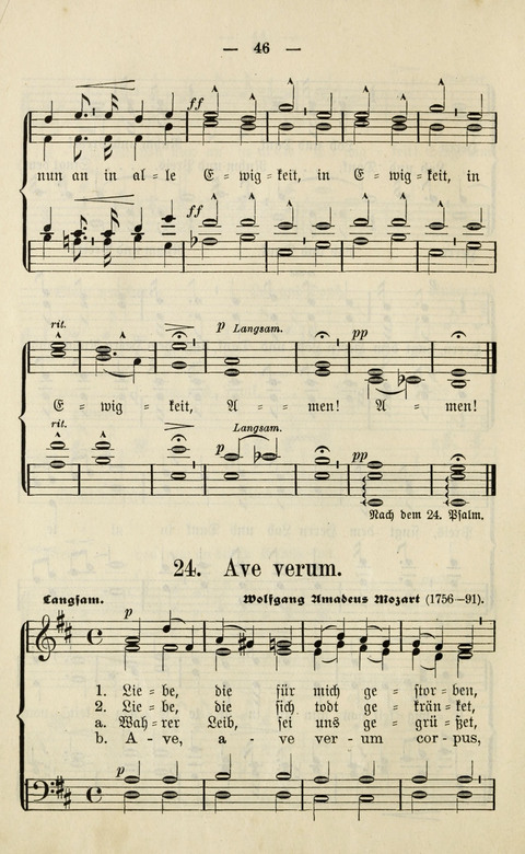 Sammlung Kirchlicher Lieder: für den Gemischten Chor. Liederbuch für Kirche, Schule und Haus page 46